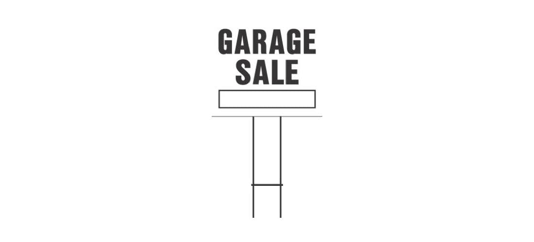 Hy-Ko Corrugated Plastic Sign, Garage Sale LGS-2