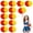 Red+Yellow, variant on Cheer Pom Poms 14 Pcs with Handle, Cheerleading Handheld Squad Pompoms for Sports Team Cheer Spirit Games Dance Party Adults