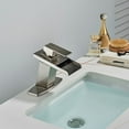 thumbnail image 4 of LED Bathroom Basin Sink Faucet Brushed Nickel Waterfall Spout Mixer Tap w/ Cover, 4 of 8