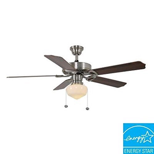 Lamps Lighting Ceiling Fans Hampton Bay Tri Mount 52 In Brushed