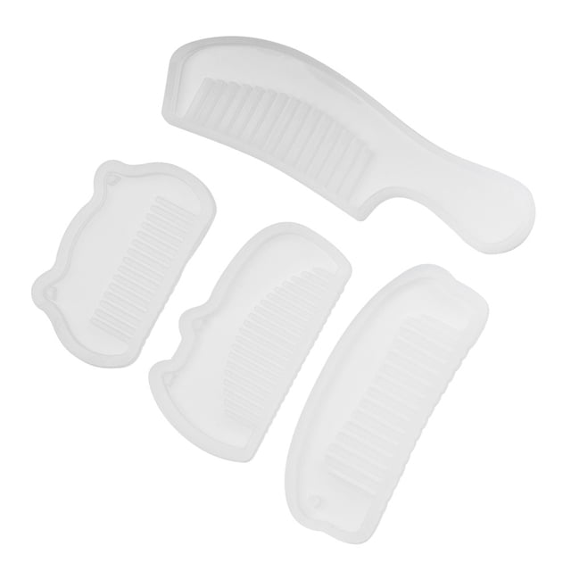 4Pcs Combs Resin Molds Set, Comb Series Silicone Comb Silicone Making Molds, DIY Hand Craft Resin Casting Mould Jewelry Casting Mould Jewelry Making Tools