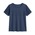 thumbnail image 4 of Lzobxe T Shirts for Women Summer Casual Solid Short Sleeve Blouse,Sizes S-2XL, 4 of 5
