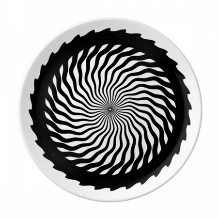 

Illusion Line Repeat Ripple Plate Decorative Porcelain Salver Tableware Dinner Dish