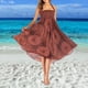 thumbnail image 5 of Moda Mujer s Ropa Bohemio Cintura alta Cómodo Vestido estampado  inferior para vacaciones Pya Señoras Chica naranja Macarena  Faldas de moda, 5 of 8