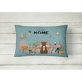 thumbnail image 2 of Carolines Treasures CK7893PW1216 Chocolate Staffordshire Bull Terrier Sweet Home Canvas Fabric Decorative Pillow 12H, 2 of 4