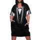 thumbnail image 2 of Vestido holgado de esmoquin con bolsillo para mujer embarazada vestido de noche, 2 of 7