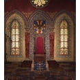 thumbnail image 3 of Gothic Duvet Cover Set, Red Medieval in Chapel Eagle Portrait on Wall Fantasy Building Print, Decorative 3 Piece Bedding Set with 2 Pillow Shams, Calking Size, Brown Ruby, by Ambesonne, 3 of 3