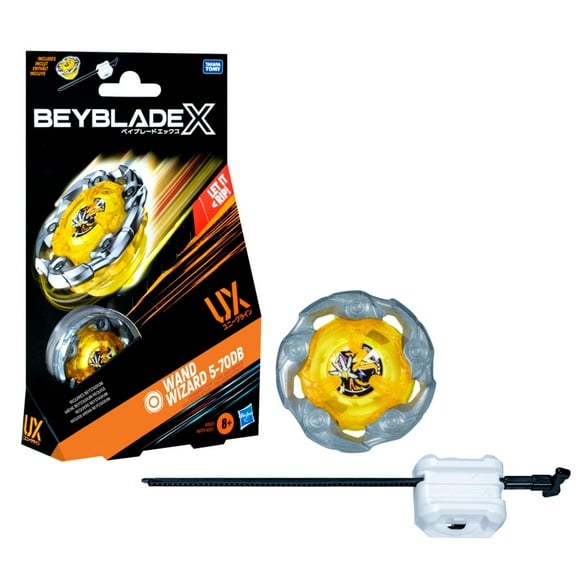 Paquete de inicio Hasbro Beyblade X Wand Wizard 5-70DB UX con Launcher