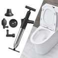 thumbnail image 1 of Desatascador de tuberías Desatascador de drenaje Desatascar el fregadero Limpiador desmontable Equipo de material acero inoxidable Bomba potente para lavabo de Negro Macarena Destapador de inodoro, 1 of 8
