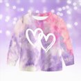 thumbnail image 5 of Toddler Baby Girl Clothes 2T 3T 4T 5T 6T 7T 8T Girl Outfit Long Sleeve Pants Tie-dye Sweatshirt Pants Fall Winter Clothes Set Toddler Girl Outfit For 2t 3t 4t 5t 6t Children Purple 3-4 Years, 5 of 8
