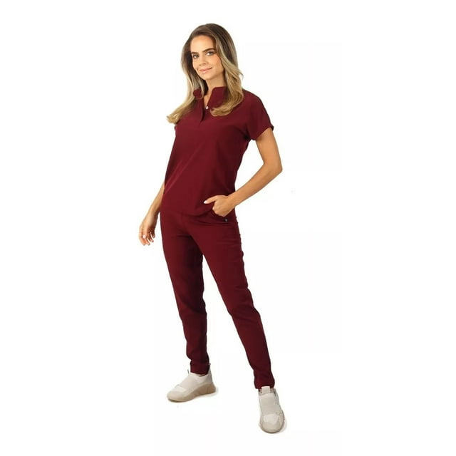 Pijama Quirurgica Conjunto Antifluidos Corte Slim Cuello Mao