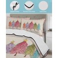 King Quilt Sets with 2 Pillow Shams, Christmas Tree Lightweight Summer