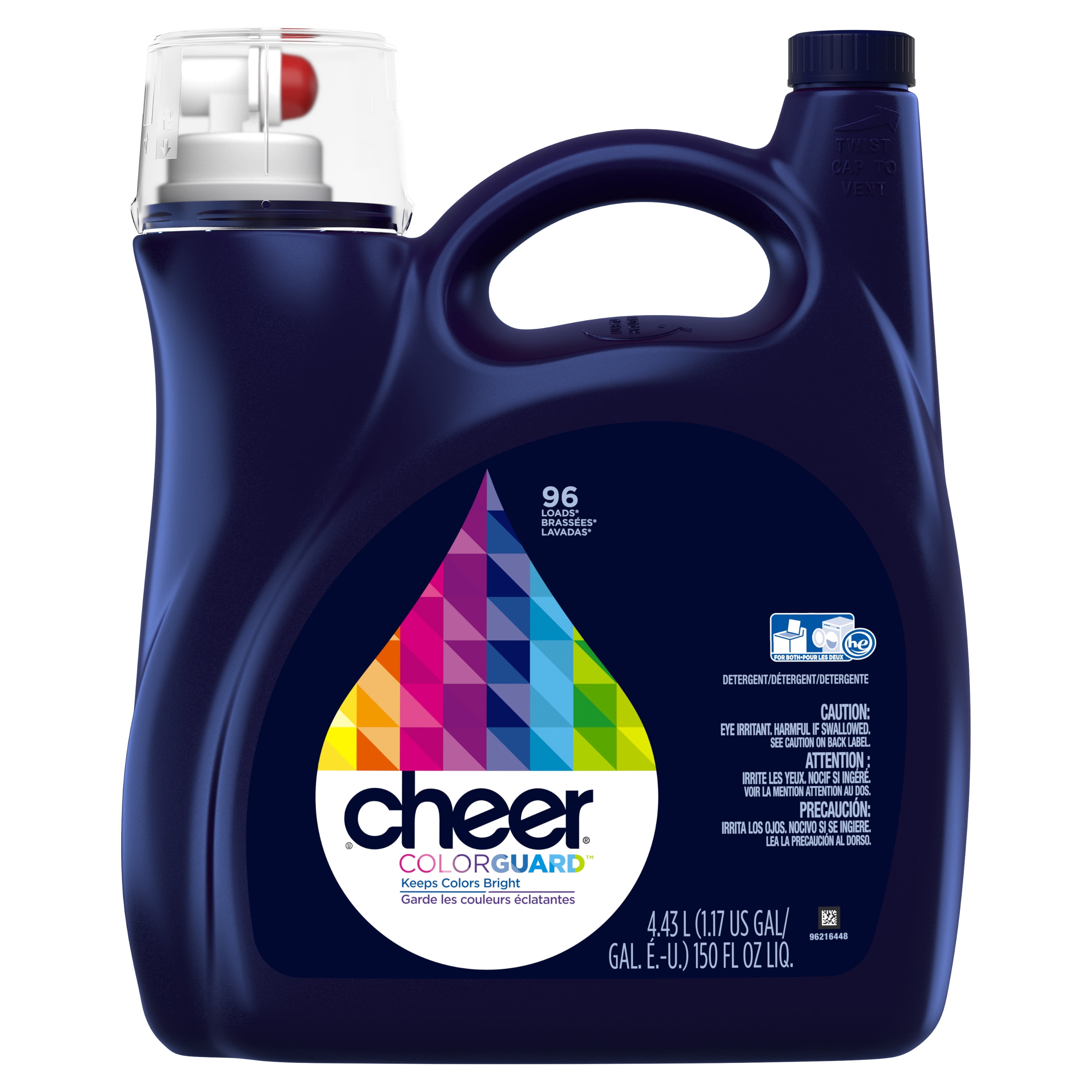 Cheer Liquid Laundry Detergent, 96 Loads, 150 fl oz