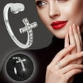 thumbnail image 1 of Fiudx Anillo de Corazón de Melocotón con Diamantes, Joyería de Aleación Antialérgica, Delicado Accesorio de Moda, Regalo para Mujer, San Valentín, Día de La Madre, Navidad., 1 of 6