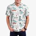 thumbnail image 5 of Wukai Music Lover Dinosaur Men’s Polo Shirts,Quick-Dry Athletic Shirt,Classic Fit Shirts-XX-Large, 5 of 8