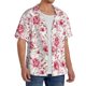 thumbnail image 2 of Fotbe Rose Flowers Camisa Estampada de Manga Corta para Hombre, Casual de Verano, Estilo Playero, Sin Arrugas-X-Large, 2 of 5