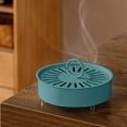 thumbnail image 3 of Mupvlun Mosquito Coil Tray - Portable Metal Incense Burner Coil Holder for Indoor & Outdoor Use, Hollow Mesh Lid for Safety Blue, 3 of 5