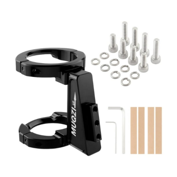 Placa adaptadora para bolsa de bicicleta de montaje frontal de bicicleta plegable, portaequipaje, bloque de transporte delantero Negro