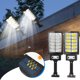 thumbnail image 1 of Precios Reducidos, Luces solares para exteriores, luces con sensor de movimiento y energía solar, 3 modos con 144 diodos emisores de luz, luces de seguridad de pared para cercas, jardines y patios, 1 of 9