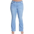 thumbnail image 1 of YMI - Pantalones de Mezclilla básicos Acampanados para Mujer Talla Grande, Azul/Claro, 40 Más, 1 of 7