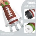 thumbnail image 3 of 1pc football 30oz Tumbler with Straw & Handle - Insulated Stainless Steel Cup | Holiday Gift for Man Women (Christmas, Valentine's, Birthday), 3 of 7