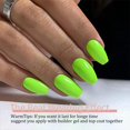 thumbnail image 2 of Gel Nail Tips SXVME, ataúd mediano, color verde neón, 300 unidades, 2 of 8