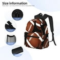 thumbnail image 4 of Goofa Brown Football On Black Print Casual Backpack for Women Men,Waterproof High School Bookbag,Lightweight Travel Daypack,Classic College Backpack,Laptob Backpack, 4 of 6
