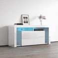 thumbnail image 5 of Minelli TV Stand for TVs up to 70", Modern High Gloss 61" Entertainment Center, TV Media Console with Storage Cabinets and LED Lights, 5 of 6