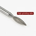 thumbnail image 5 of 30 Pack Diamond Grinding Burrs Carving Bits 3mm Flame Shape Head Mounted Point 1/8 Shank, 5 of 5