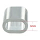 thumbnail image 3 of Clips Bucles Engastado De 15/64 Pulgadas 6mm Cuerda De Cable De Aluminio Mangas Oval 15 Pcs, 3 of 5