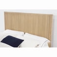 thumbnail image 4 of California King Size Wooden Platform Bed with Fluted Panels Headboard – Modern Minimalist Design, Light Oak Finish, 4 of 7