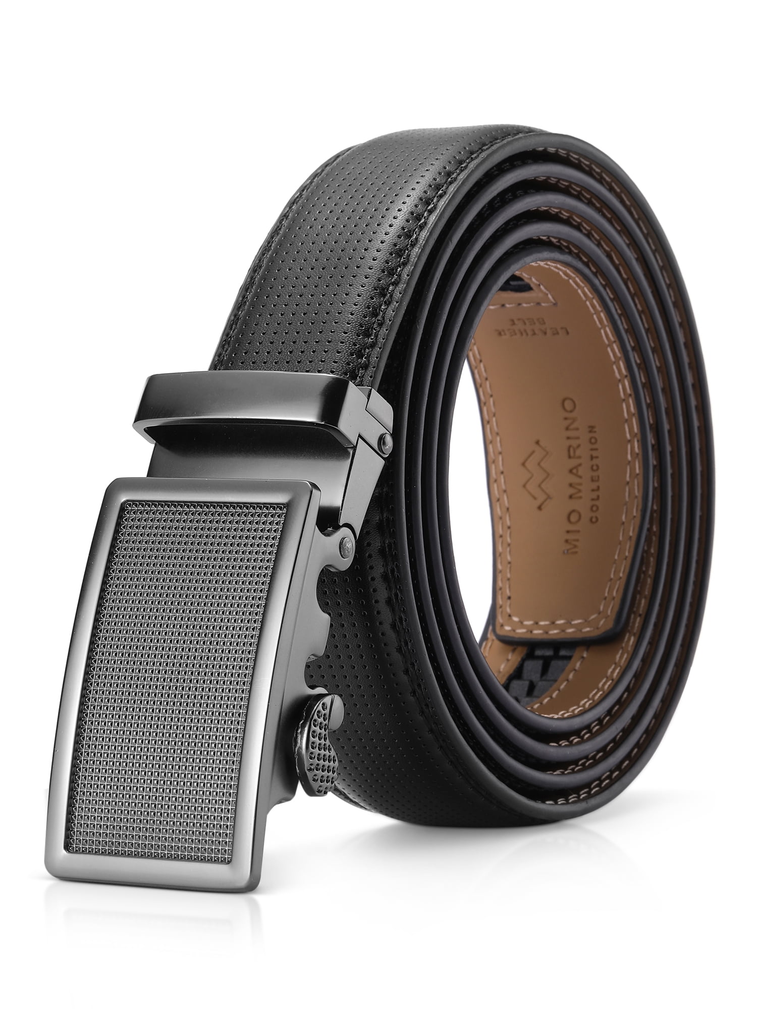 Marino's Men Genuine Leather Dress Belt with Single Prong Buckle - Walmart.com Marino's Men Genuine Leather Dress Belt with Single Prong Buckle - Walmart.com
