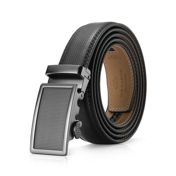 Men's Punched Leather Ratchet Belt