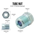 thumbnail image 3 of 4Lifetimelines Steel Tube Nut, 3/16 (7/16-24 Inverted), 10/Bag, 3 of 6