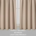 thumbnail image 7 of Haperlare Kitchen Curtain 30"W x 24"L Waffle Woven Textured Light Filtering Tier Curtains for Bathroom Cafe, Taupe, 2 Panels, 7 of 7