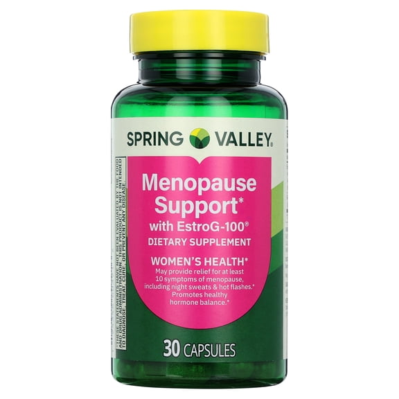 Spring Valley Menopause Support with Estro-G 100 for Women's Health Capsules, 30 Count