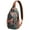 Aloha, variant on Aloha Hawaiian Sling Backpack for Travel and Hiking, Lightweight Crossbody Bag with Jungle Leaves, Tropical Palm Print, Colorful Botanical Beach Vacation Design