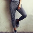 thumbnail image 2 of Siilsaa Women Jeans Wide Leg Women's Wide Leg Pants With Pockets High Waist Adjustable Knot Loose Casual Trousers Business Work Casual Pants Dark gray,S, 2 of 7