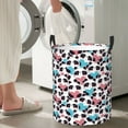 thumbnail image 4 of Lsque Heart Panda pattern Laundry Hamper Basket, Tall Woven Rope Hamper Basket for Clothes, Lightweight Storage Basket, Collapsible Waterproof-Medium, 4 of 8