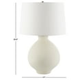 thumbnail image 3 of SAFAVIEH Costa 26 in. Glam Silver Ceramic Table Lamp with Off-white Cotton Linen Shade, 3 of 6