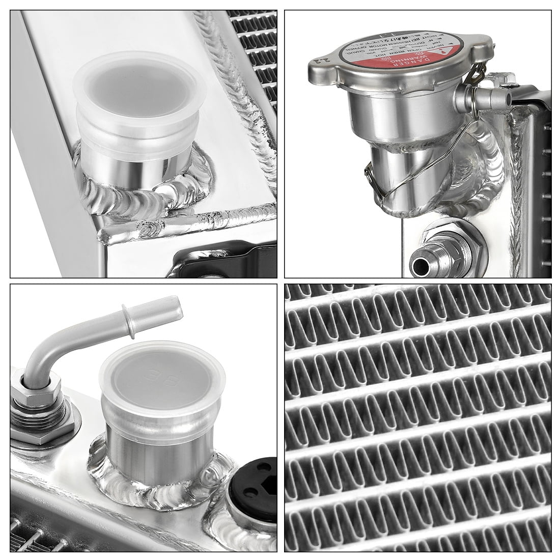2-Row Aluminum Radiator for 1991-2001 Jeep Cherokee & 1991-1992 Comanche 2.5L/4.0L – Direct Fit TIG-Welded Leakproof Design