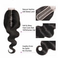 thumbnail image 2 of Transparent Lace Closure for Women Braziian Straight Human Hair Soft Virgin Hair 2x6 Pre Plucked Lace Closure Natural Hairline, 2 of 4