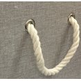 thumbnail image 4 of Hometrends 10.23" x 10.23" x 10.23"H Collapsible Faux Linen Fabric Storage Cube Bin with Cotton Rope Handles (Single), 4 of 5