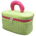 thumbnail image 1 of Neceser de nailon en colores pastel, 24 cm x 13 cm x 14,5 cm, gran capacidad, impermeable, con asas, organizador de aseo portátil, 4 colores, para viajar, 1 of 3