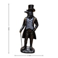 thumbnail image 2 of Gothic Raven Figurine, Black Crow with Top Hat, Dark Academia Tabletop Ornament for Halloween Mantel Shelf Vintage Home Display, 2 of 5