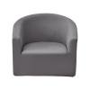 Thick Armchair Slipcovers for Living Room, Chair Covers Polyester Stretch Sofa Slipcover for Anti Slip Furniture Protector, Machine Washable Dark Gray (Only Cover Not Chair)