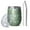Green Alligators Icons, variant on 12oz Stemless Wine Tumblers Green Alligators Icons Pattern Vacuum Insulated Stainless Steel Travel Tumbler Cups Mug with Lid and Straw for Champaign,Cocktail,Beer with Cleaning Brush
