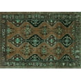 thumbnail image 1 of Ahgly Company Machine Washable Indoor Rectangle Persian Turquoise Blue Traditional Area Rugs, 2' x 3', 1 of 4