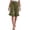 Army Green, variant on Women's Plus Size Knee Length Shorts High Waist Summer Beach Wide Leg Pants