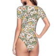 thumbnail image 4 of Naloa Daisy Women's Short-Sleeved Onesie, One-Piece Swimsuit for Parties, dates, clubs - Medium, 4 of 9